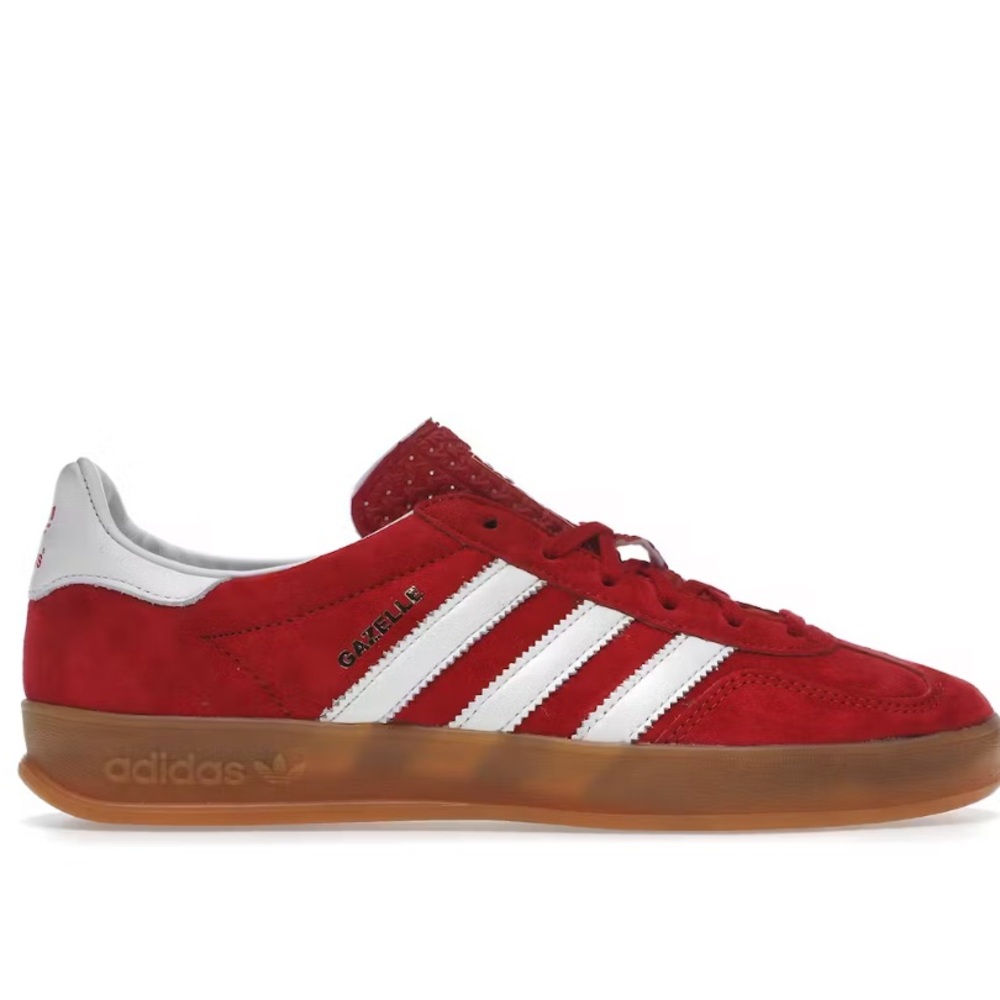 Adidas Gazelle Scarlet cloud white size 6.5 W